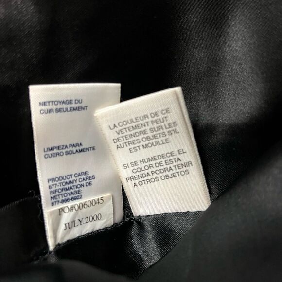 Vintage Tommy Hilfiger Leather Straight Leg Pants Size 10 - Picture 7 of 9